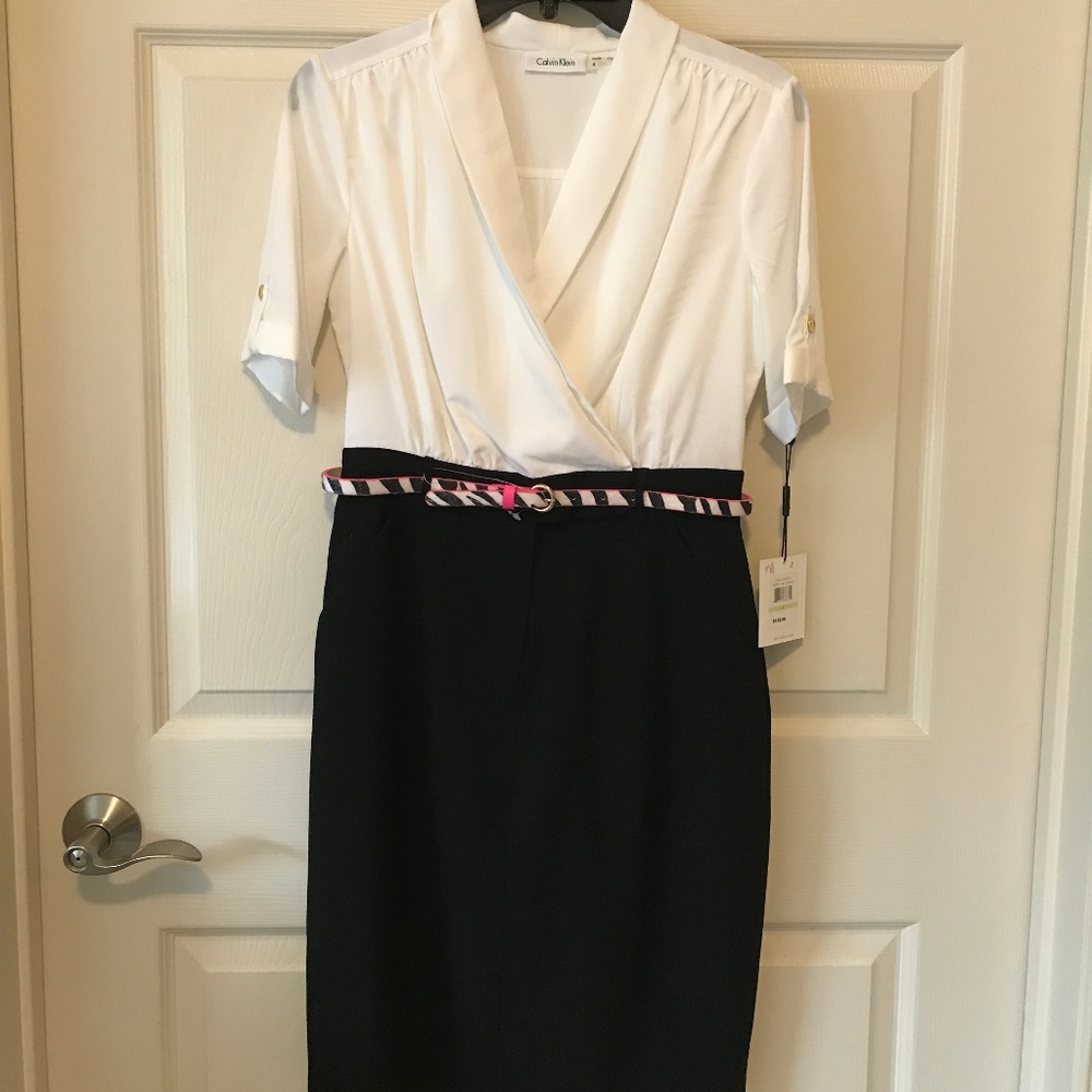 Calvin Klein - One Piece Dress with Belt, NWT